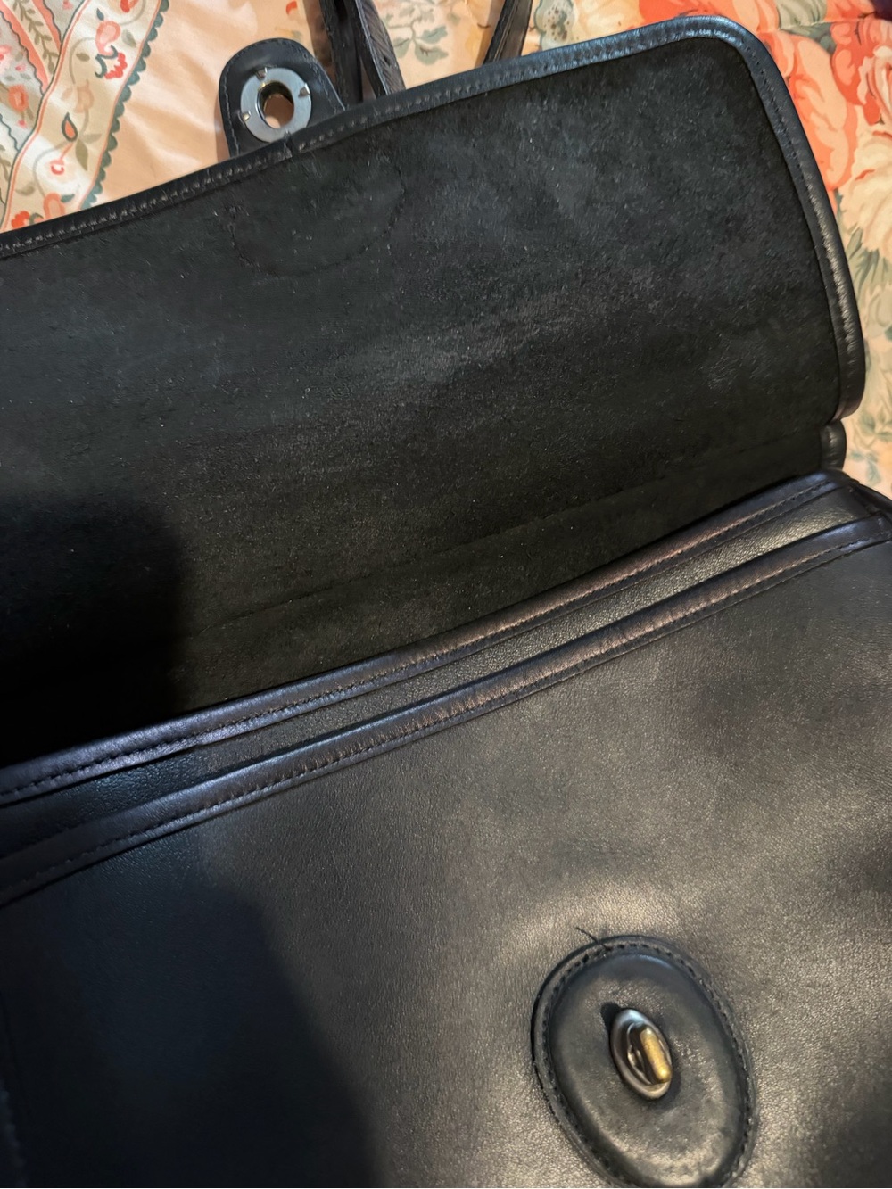 Coach Black Leather Vintage Willis bag - Picture 7 of 10